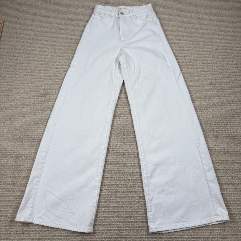 Joe's Jeans The Mia Wide Ankle Jeans Womens 23 White High Rise Minimalist Chic